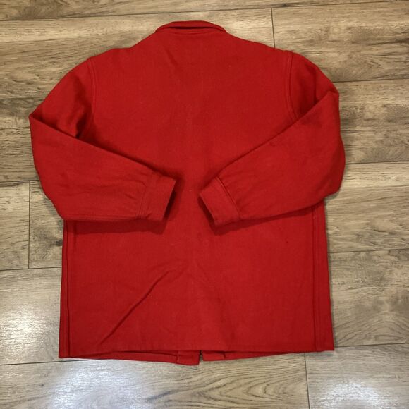 Men's XL Merrill Woolen Mills 100% Wool Shirt Cruiser Vintage Red Shacket Jacket - Picture 5 of 8